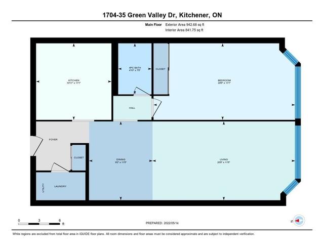 1704 - 35 Green Valley Dr, Condo with 1 bedrooms, 1 bathrooms and 1 parking in Kitchener ON | Image 21