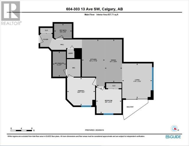 604, - 303 13 Avenue Sw, Condo with 2 bedrooms, 2 bathrooms and 1 parking in Calgary AB | Image 24