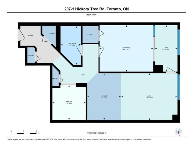 207 - 1 Hickory Tree Rd, Condo with 1 bedrooms, 1 bathrooms and 1 parking in Toronto ON | Image 7