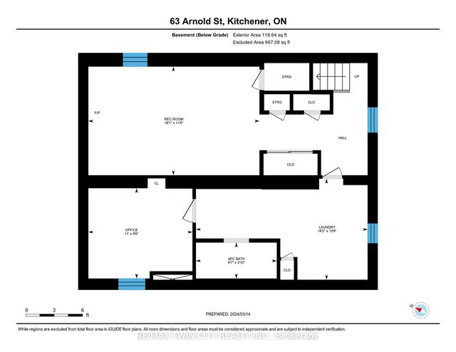 63 Arnold St, House detached with 2 bedrooms, 2 bathrooms and 7 parking in Kitchener ON | Image 35