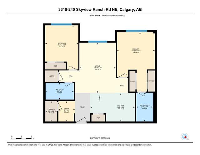 3318 - 240 Skyview Ranch Road Ne, Condo with 2 bedrooms, 2 bathrooms and 1 parking in Calgary AB | Image 3