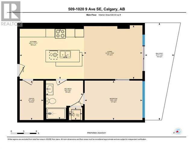 509, - 1020 9 Avenue Se, Condo with 1 bedrooms, 1 bathrooms and 1 parking in Calgary AB | Image 31