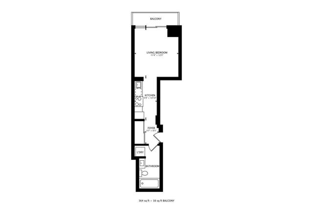 1007 - 78 Tecumseth St, Condo with 0 bedrooms, 1 bathrooms and 0 parking in Toronto ON | Card Image