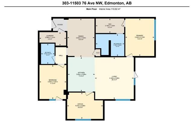 303 - 11503 76 Av Nw, Condo with 3 bedrooms, 2 bathrooms and 2 parking in Edmonton AB | Image 45