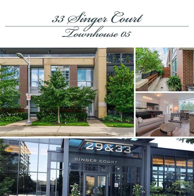 Th05 - 33 Singer Crt, Townhouse with 2 bedrooms, 3 bathrooms and 1 parking in Toronto ON | Image 1