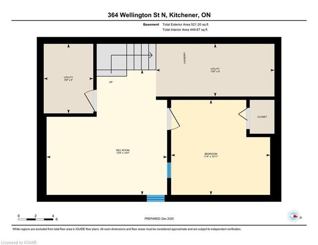 364 Wellington Street N, House detached with 3 bedrooms, 3 bathrooms and null parking in Kitchener ON | Image 20