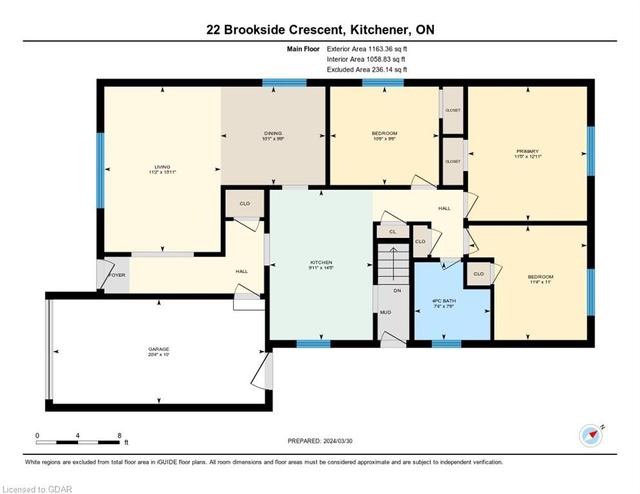 22 Brookside Crescent, House detached with 4 bedrooms, 2 bathrooms and 2 parking in Kitchener ON | Image 43