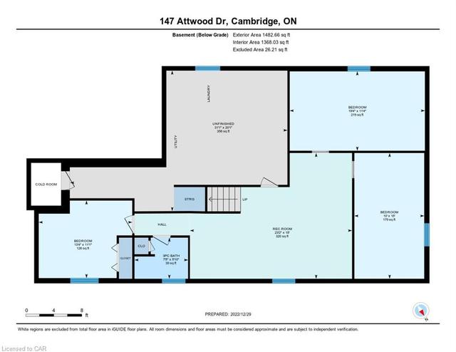 147 Attwood Drive, House detached with 5 bedrooms, 3 bathrooms and 4 parking in Cambridge ON | Image 47