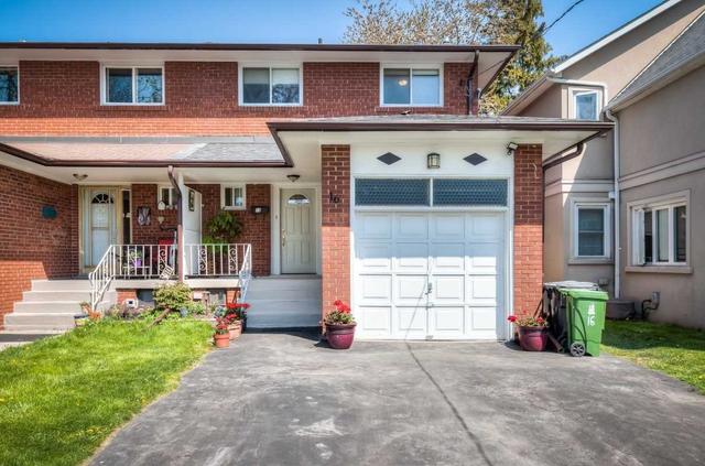 16 Woodbury Rd, House semidetached with 4 bedrooms, 2 bathrooms and 3 parking in Toronto ON | Image 1