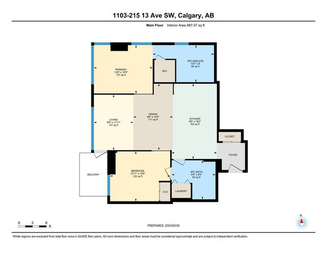 1103 - 215 13 Avenue Sw, Condo with 2 bedrooms, 2 bathrooms and 1 parking in Calgary AB | Image 3