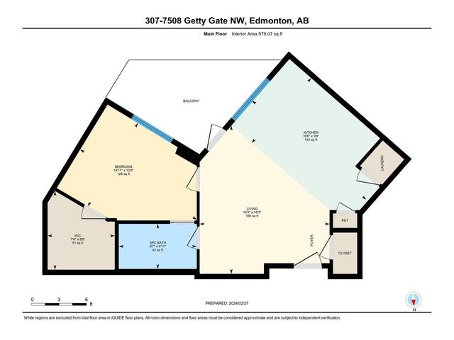 307 - 7508 Getty Ga Nw, Condo with 1 bedrooms, 1 bathrooms and 1 parking in Edmonton AB | Image 2