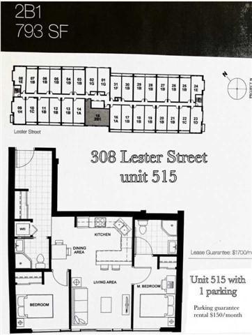 515 - 308 Lester St, Condo with 2 bedrooms, 2 bathrooms and 1 parking in Waterloo ON | Image 6