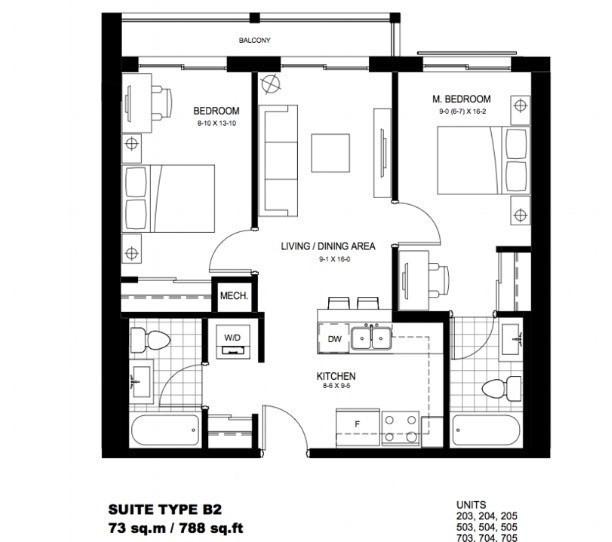 704 - 251 Hemlock St, Condo with 2 bedrooms, 2 bathrooms and 0 parking in Waterloo ON | Image 2