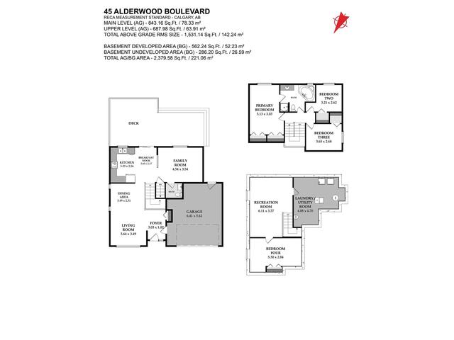 45 Alderwood Bv, House detached with 4 bedrooms, 1 bathrooms and null parking in St. Albert AB | Image 42