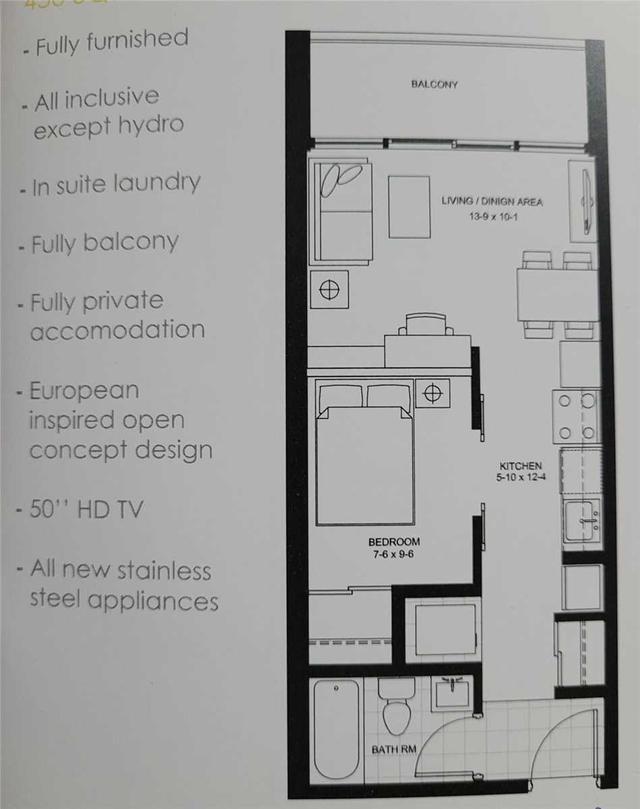 614 - 257 Hemlock St, Condo with 1 bedrooms, 1 bathrooms and 0 parking in Waterloo ON | Image 3
