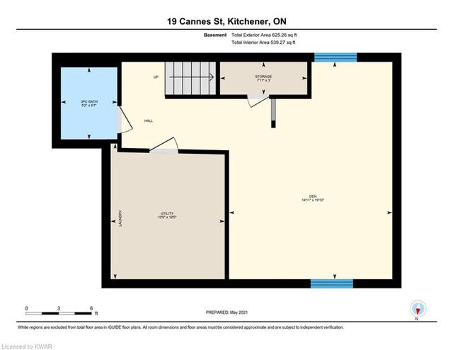 19 Cannes Street, House detached with 3 bedrooms, 2 bathrooms and 3 parking in Kitchener ON | Image 38