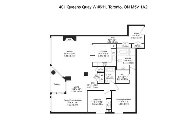 611 - 401 Queens Quay W, Condo with 3 bedrooms, 2 bathrooms and 1 parking in Toronto ON | Image 19