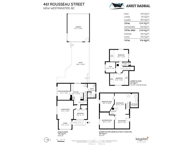 461 Rousseau Street, House detached with 6 bedrooms, 2 bathrooms and null parking in New Westminster BC | Card Image
