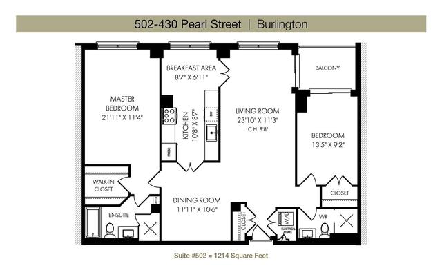 502 - 430 Pearl St, Condo with 2 bedrooms, 2 bathrooms and 1 parking in Burlington ON | Image 20