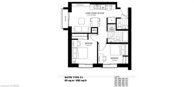 221 - 251 Hemlock St, Condo with 2 bedrooms, 2 bathrooms and 1 parking in Waterloo ON | Image 23