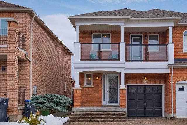 3 Manorwood Crt, House semidetached with 3 bedrooms, 4 bathrooms and 5 parking in Caledon ON | Image 1