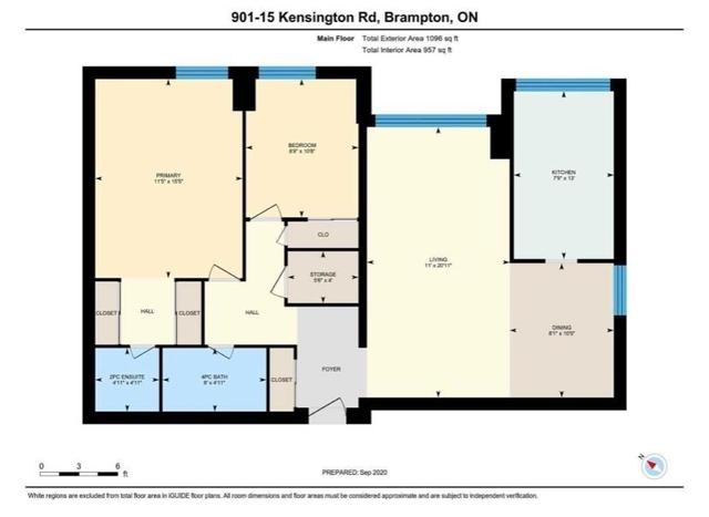 901 - 15 Kensington Rd, Condo with 2 bedrooms, 2 bathrooms and 1 parking in Brampton ON | Image 5