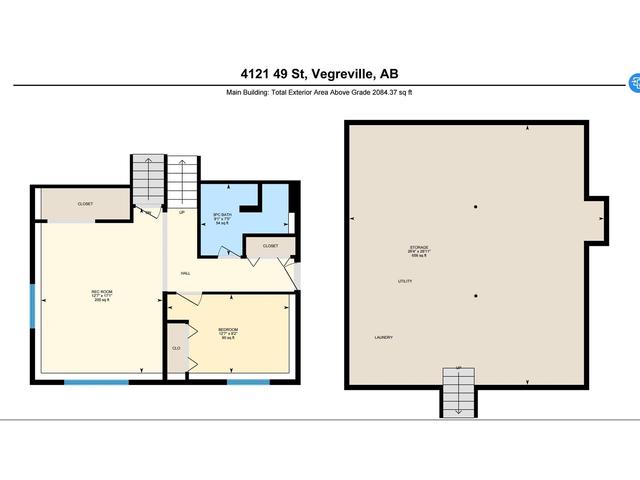 4121 49 St, House detached with 4 bedrooms, 2 bathrooms and null parking in Vegreville AB | Image 46