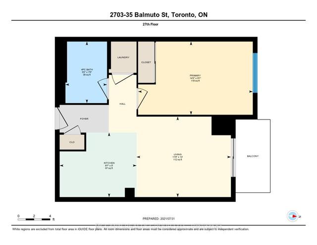 2703 - 35 Balmuto St, Condo with 1 bedrooms, 1 bathrooms and 1 parking in Toronto ON | Image 11