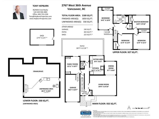 2767 W 36th Avenue, House detached with 4 bedrooms, 2 bathrooms and 2 parking in Vancouver BC | Card Image