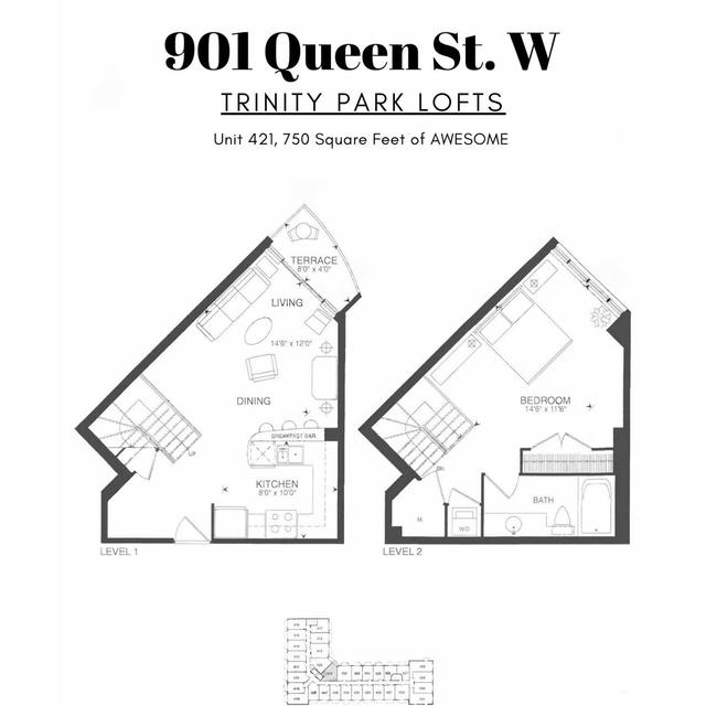 421 - 901 Queen St W, Condo with 1 bedrooms, 1 bathrooms and 1 parking in Toronto ON | Image 18