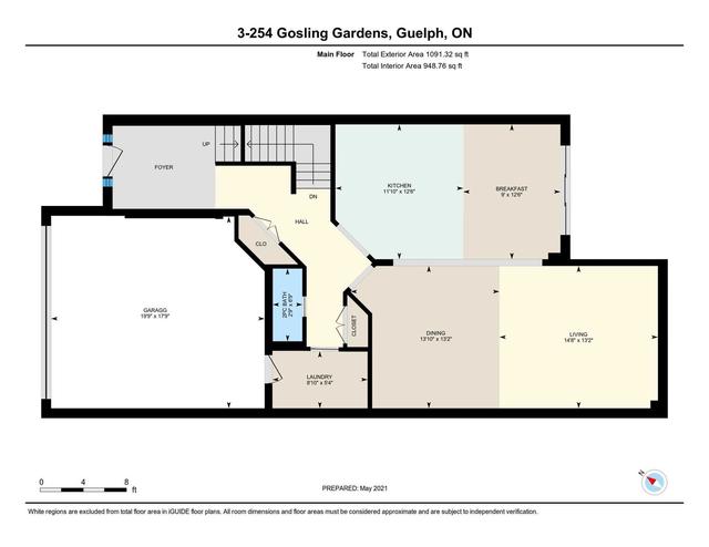 3 - 254 Gosling Gdns, Townhouse with 3 bedrooms, 4 bathrooms and 4 parking in Guelph ON | Image 10