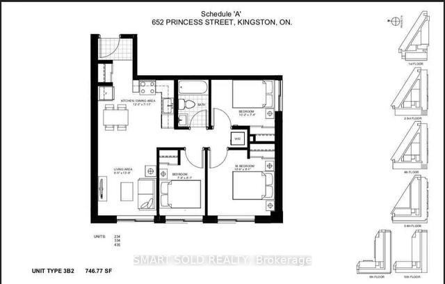 234 - 652 Princess St, Condo with 3 bedrooms, 1 bathrooms and 0 parking in Kingston ON | Image 1