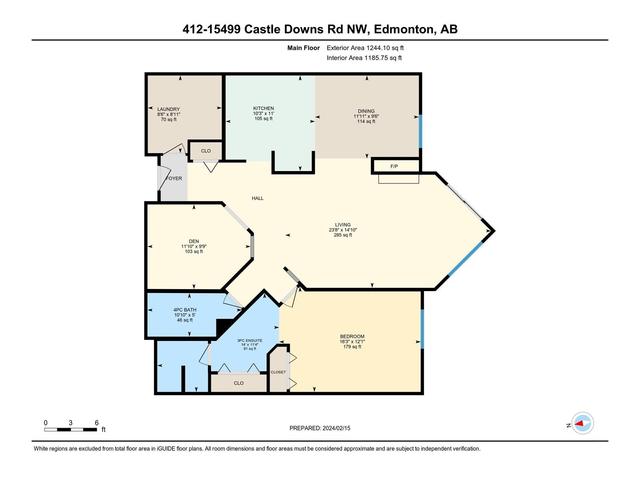 412 - 15499 Castle Downs Rd Nw, Condo with 1 bedrooms, 2 bathrooms and 1 parking in Edmonton AB | Image 32