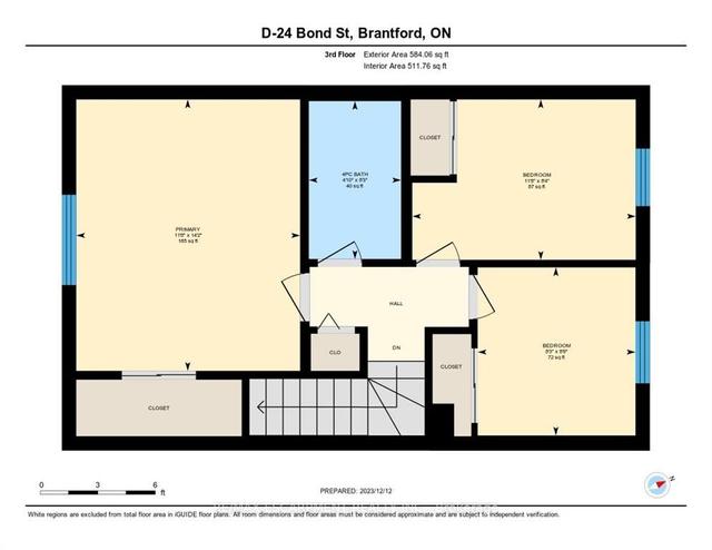 d - 24 Bond St, Townhouse with 3 bedrooms, 2 bathrooms and 2 parking in Brantford ON | Image 15
