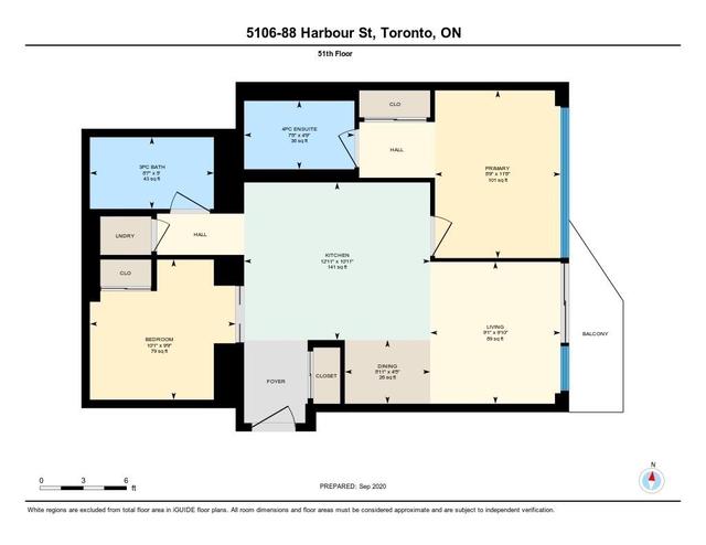 5106 - 88 Harbour St, Condo with 2 bedrooms, 2 bathrooms and 1 parking in Toronto ON | Image 13