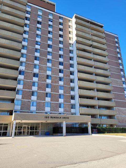 1407 - 120 Dundalk Dr, Condo with 2 bedrooms, 1 bathrooms and 1 parking in Toronto ON | Card Image