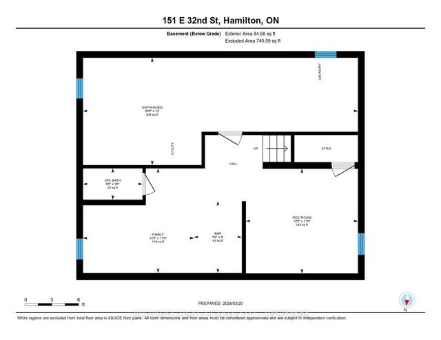 151 East 32nd St, House detached with 2 bedrooms, 2 bathrooms and 2 parking in Hamilton ON | Image 20