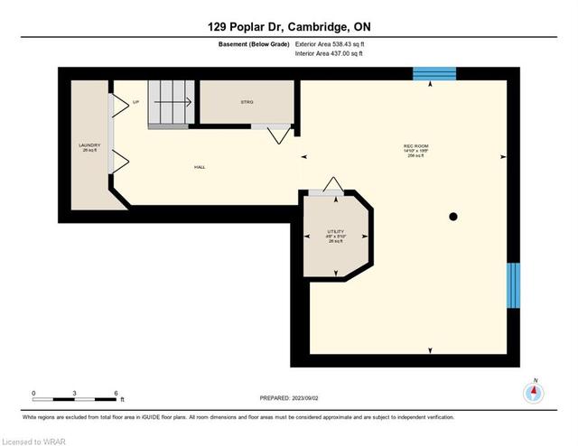 129 Poplar Drive, House semidetached with 3 bedrooms, 1 bathrooms and 3 parking in Cambridge ON | Image 36
