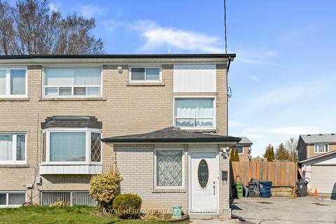 43 Templeton Crt, House semidetached with 3 bedrooms, 2 bathrooms and 2 parking in Toronto ON | Card Image