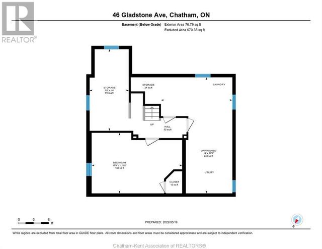 46 Gladstone Avenue, House detached with 3 bedrooms, 1 bathrooms and null parking in Chatham Kent ON | Image 44