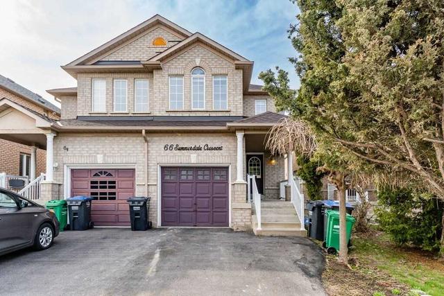 66 Summerdale Cres, House semidetached with 3 bedrooms, 4 bathrooms and 4 parking in Brampton ON | Image 1