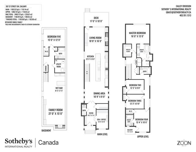 507 37 Street Sw, House detached with 5 bedrooms, 4 bathrooms and 3 parking in Calgary AB | Image 45