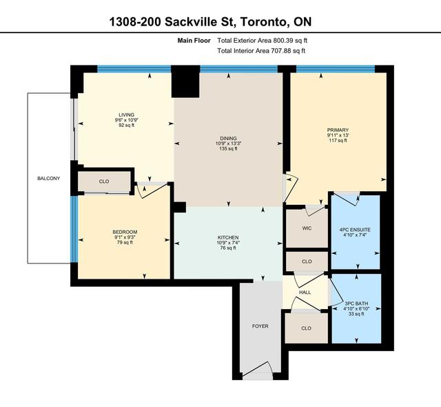 1308 - 200 Sackville St, Condo with 2 bedrooms, 2 bathrooms and 1 parking in Toronto ON | Image 21