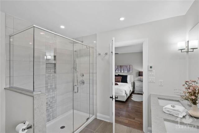 Ensuite with double vanity, glass shower, heated floors. | Image 20