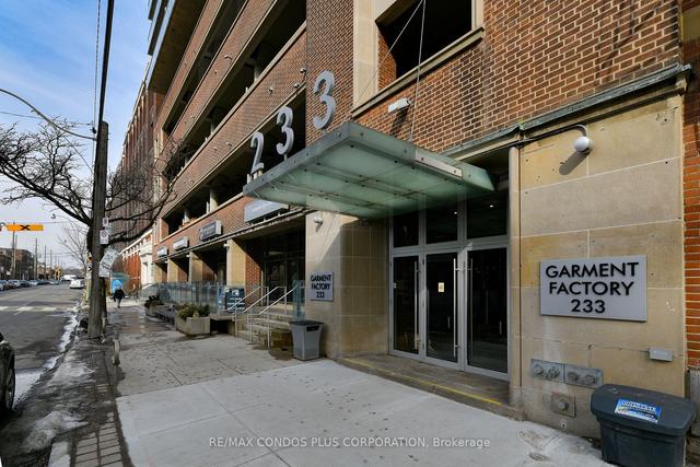 419 - 233 Carlaw Ave, Condo with 1 bedrooms, 1 bathrooms and 1 parking in Toronto ON | Image 1