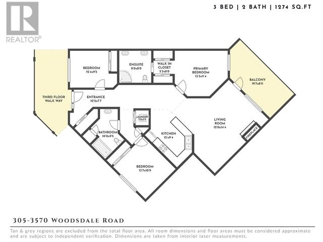 305 - 3570 Woodsdale Road, Condo with 3 bedrooms, 2 bathrooms and 1 parking in Lake Country BC | Image 36