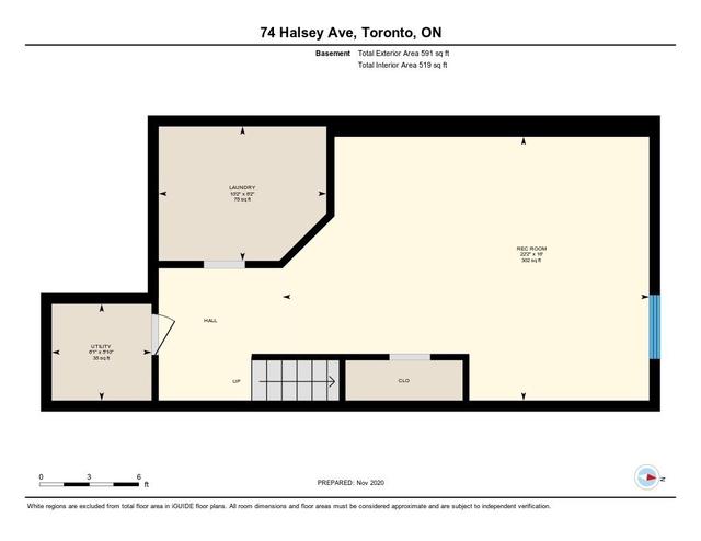74 Halsey Ave, House attached with 3 bedrooms, 2 bathrooms and 3 parking in Toronto ON | Image 35