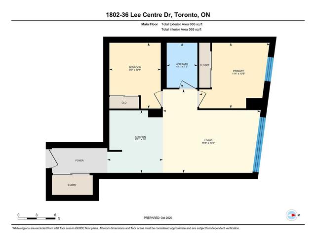 1802 - 36 Lee Centre Dr, Condo with 1 bedrooms, 1 bathrooms and 1 parking in Toronto ON | Image 20