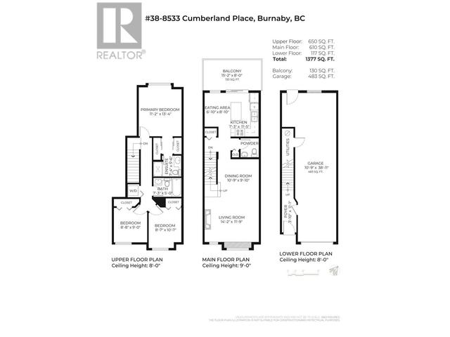 38 - 8533 Cumberland Place, House attached with 3 bedrooms, 3 bathrooms and 2 parking in Burnaby BC | Image 21