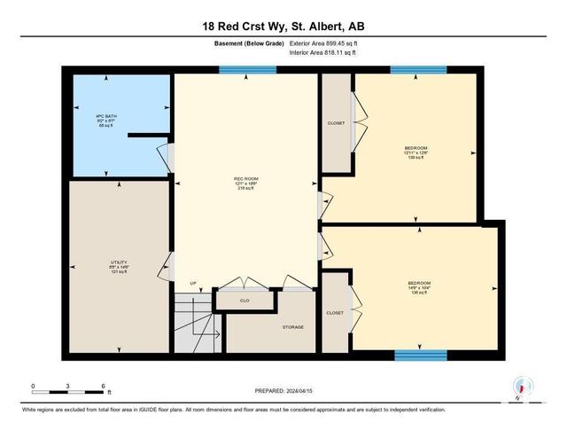 18 Red Crest Wy, House detached with 6 bedrooms, 3 bathrooms and 4 parking in St. Albert AB | Image 56